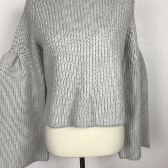 Lovers + Friends Pullover Maxine Crop Wide Sleeve Ribbed Sweater - Picture 6 of 12
